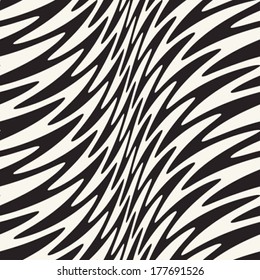 Monochrome Moiré Effect Textured Zigzag Pattern