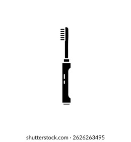 Monochrome Electric Toothbrush with Sleek Handle Icon