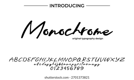 Monochrome - Elegant Script Font for Smooth Handwritten Design and Creative Typography
