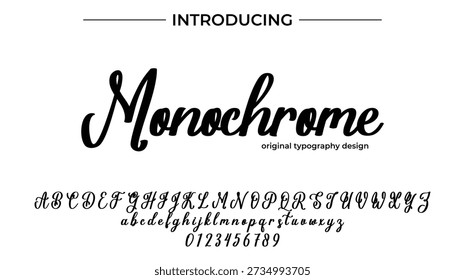 Monocromo - Fuente de Script Elegante para Diseño Suave y Tipografía Creativa