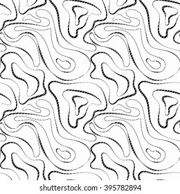 Monochrome elegant seamless pattern in black and white