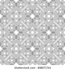 Monochrome elegant seamless pattern in black and white. 
