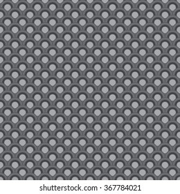 Monochrome elegant seamless pattern. Vector seamless background of overlapping striped circles.