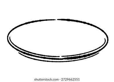 Ilustración vectorial de placa vacía monocromática