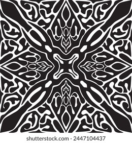 Monochrome engraving art drawing pattern
