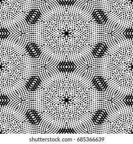 Monochrome engraving pattern. Abstract texture for certificate or diploma, currency and money design. Single-leaf woodcut, xylography, printmaking. Vector Illustration