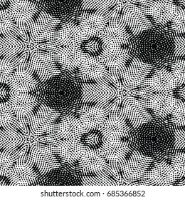 Monochrome engraving pattern. Abstract texture for certificate or diploma, currency and money design. Single-leaf woodcut, xylography, printmaking. Vector Illustration