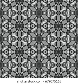 Monochrome engraving pattern. Hexagonal symmetry. Seamless abstract texture for certificate or diploma, currency and money design. Single-leaf woodcut, xylography, printmaking. Vector Illustration