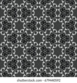 Monochrome engraving pattern. Hexagonal symmetry. Seamless abstract texture for certificate or diploma, currency and money design. Single-leaf woodcut, xylography, printmaking. Vector Illustration