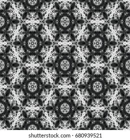 Monochrome engraving pattern. Hexagonal symmetry. Abstract texture for certificate or diploma, currency and money design. Single-leaf woodcut, xylography, printmaking. Vector Illustration
