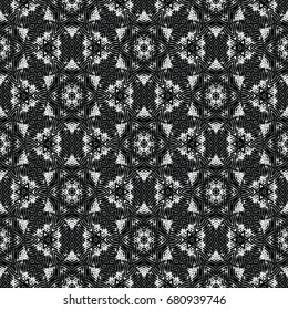 Monochrome engraving pattern. Hexagonal symmetry. Abstract texture for certificate or diploma, currency and money design. Single-leaf woodcut, xylography, printmaking. Vector Illustration