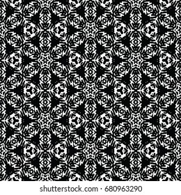 Monochrome engraving pattern. Hexagonal symmetry. Seamless abstract texture for certificate or diploma, currency and money design. Single-leaf woodcut, xylography, printmaking. Vector Illustration