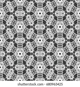 Monochrome engraving pattern. Hexagonal symmetry. Seamless abstract texture for certificate or diploma, currency and money design. Single-leaf woodcut, xylography, printmaking. Vector Illustration