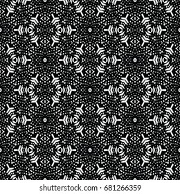 Monochrome engraving pattern. Hexagonal symmetry. Seamless abstract texture for certificate or diploma, currency and money design. Single-leaf woodcut, xylography, printmaking. Vector Illustration