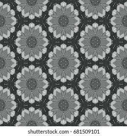 Monochrome engraving pattern. Hexagonal symmetry. Seamless abstract texture for certificate or diploma, currency and money design. Single-leaf woodcut, xylography, printmaking. Vector Illustration