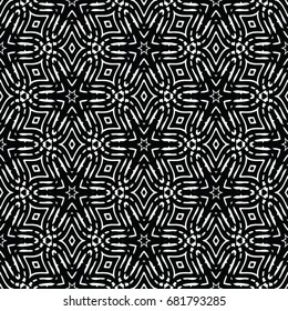 Monochrome engraving pattern. Hexagonal symmetry. Seamless abstract texture for certificate or diploma, currency and money design. Single-leaf woodcut, xylography, printmaking. Vector Illustration