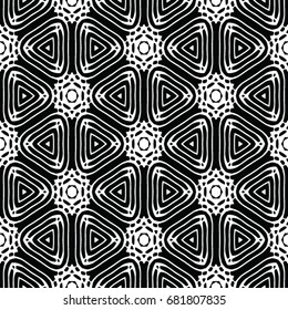 Monochrome engraving pattern. Hexagonal symmetry. Seamless abstract texture for certificate or diploma, currency and money design. Single-leaf woodcut, xylography, printmaking. Vector Illustration
