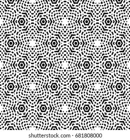 Monochrome engraving pattern. Hexagonal symmetry. Seamless abstract texture for certificate or diploma, currency and money design. Single-leaf woodcut, xylography, printmaking. Vector Illustration