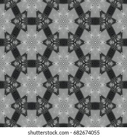 Monochrome engraving pattern. Hexagonal symmetry. Abstract texture for certificate or diploma, currency and money design. Single-leaf woodcut, xylography, printmaking. Vector Illustration