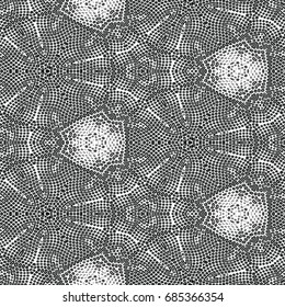 Monochrome engraving pattern. Hexagonal symmetry. Abstract texture for certificate or diploma, currency and money design. Single-leaf woodcut, xylography, printmaking. Vector Illustration