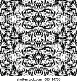 Monochrome engraving pattern. Hexagonal symmetry. Abstract texture for certificate or diploma, currency and money design. Single-leaf woodcut, xylography, printmaking. Vector Illustration