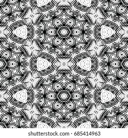 Monochrome engraving pattern. Hexagonal symmetry. Abstract texture for certificate or diploma, currency and money design. Single-leaf woodcut, xylography, printmaking. Vector Illustration