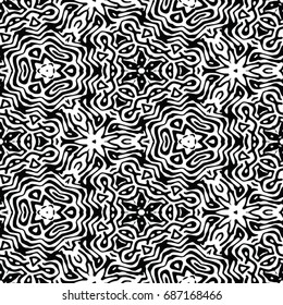 Monochrome engraving pattern. Hexagonal symmetry. Abstract texture for certificate or diploma, currency and money design. Single-leaf woodcut, xylography, printmaking. Vector Illustration