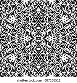 Monochrome engraving pattern. Hexagonal symmetry. Abstract texture for certificate or diploma, currency and money design. Single-leaf woodcut, xylography, printmaking. Vector Illustration