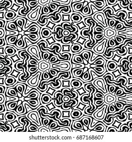 Monochrome engraving pattern. Hexagonal symmetry. Abstract texture for certificate or diploma, currency and money design. Single-leaf woodcut, xylography, printmaking. Vector Illustration