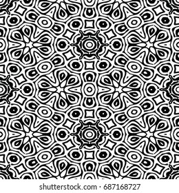 Monochrome engraving pattern. Hexagonal symmetry. Abstract texture for certificate or diploma, currency and money design. Single-leaf woodcut, xylography, printmaking. Vector Illustration