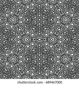 Monochrome engraving pattern. Hexagonal symmetry. Abstract texture for certificate or diploma, currency and money design. Single-leaf woodcut, xylography, printmaking. Vector Illustration
