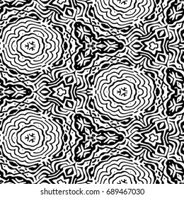 Monochrome engraving pattern. Hexagonal symmetry. Abstract texture for certificate or diploma, currency and money design. Single-leaf woodcut, xylography, printmaking. Vector Illustration