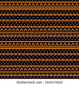 Monochrome ethnic ornament. Seamless vector pattern in boho style. Small print for textiles, paper. Simple geometric design.