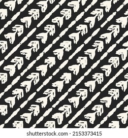 Monochrome Ethnic Ornate Stripes Pattern