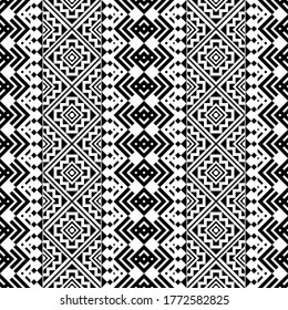 Monochrome ethnic Pattern texture design in tribal style 