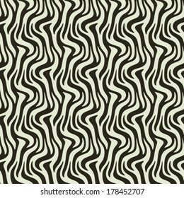 Monochrome Ethnic Ripples Textured Pattern