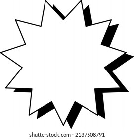 It is a monochrome explosive balloon separately. , Made with a square (1: 1) size artboard.