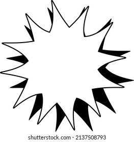 It is a monochrome explosive balloon separately. , Made with a square (1: 1) size artboard.