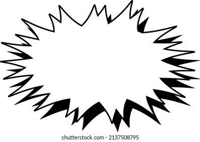 It is a monochrome explosive balloon separately. , Made with a square (1: 1) size artboard.