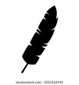 monochrome feather decorative icon