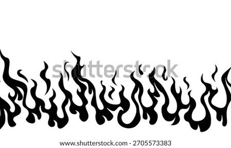 Monochrome fire flame illustration background