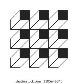 monochrome flat style squares. element for logo, icon or other design