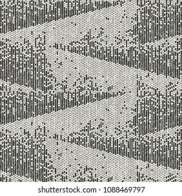 Monochrome Flecked Broken Graphic Pattern