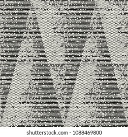 Monochrome Flecked Broken Graphic Pattern