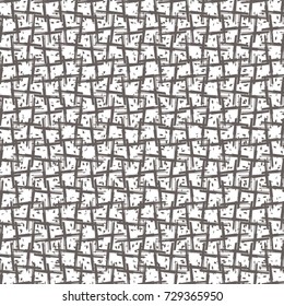Monochrome flecked grid pattern. Abstract vector.