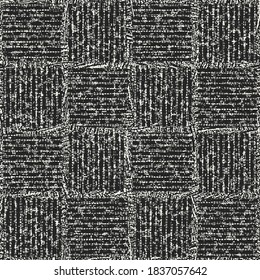 Monochrome Flecked Textured Check Pattern