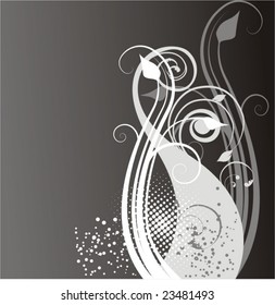 monochrome floral background