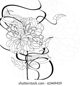 Monochrome floral background