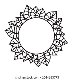 Monochrome floral frame