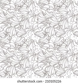 Monochrome floral pattern
